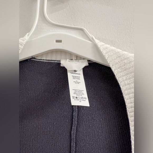 14. Lululemon Gray Color Block Hatha Wrap Sweater - Picture 16 of 16
